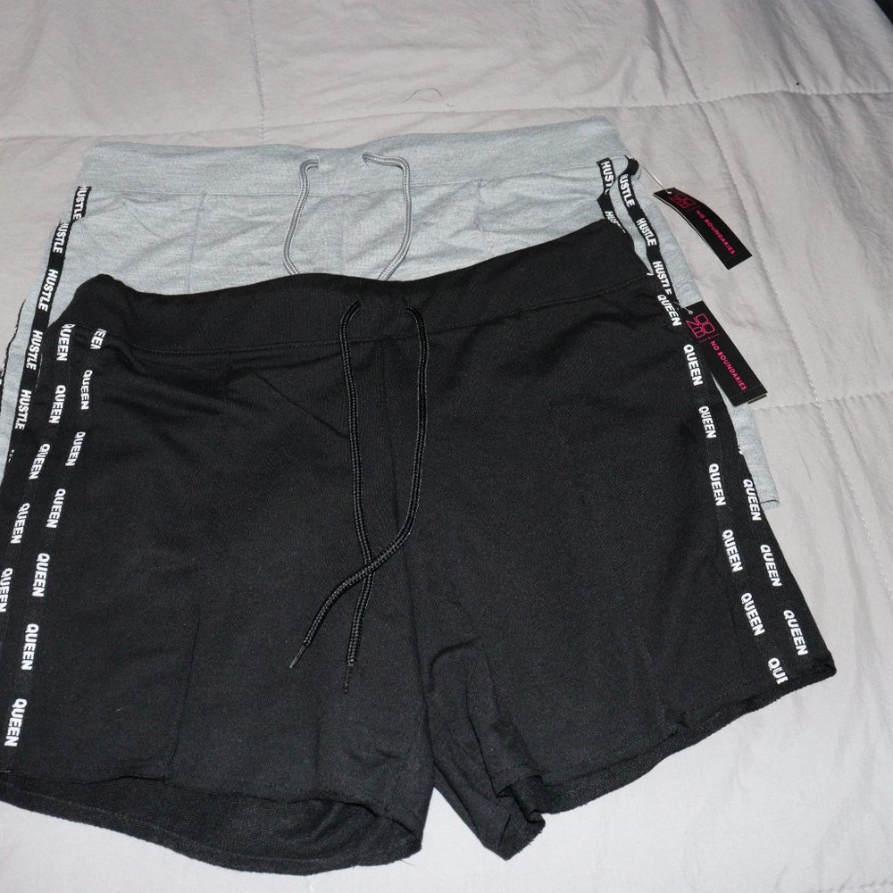 2 Pairs No Boundaries Sweat Shorts NWT Medium